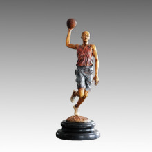 Sports Statue Basketball Player Shoot Bronze Sculpture, Milo TPE-777 (S)